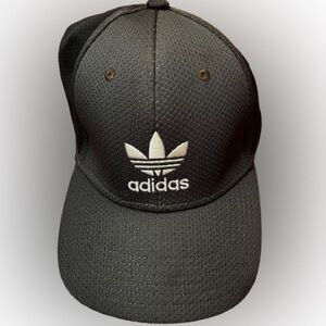 Adidas Black and White Hat with Trefoil Logo Size Large